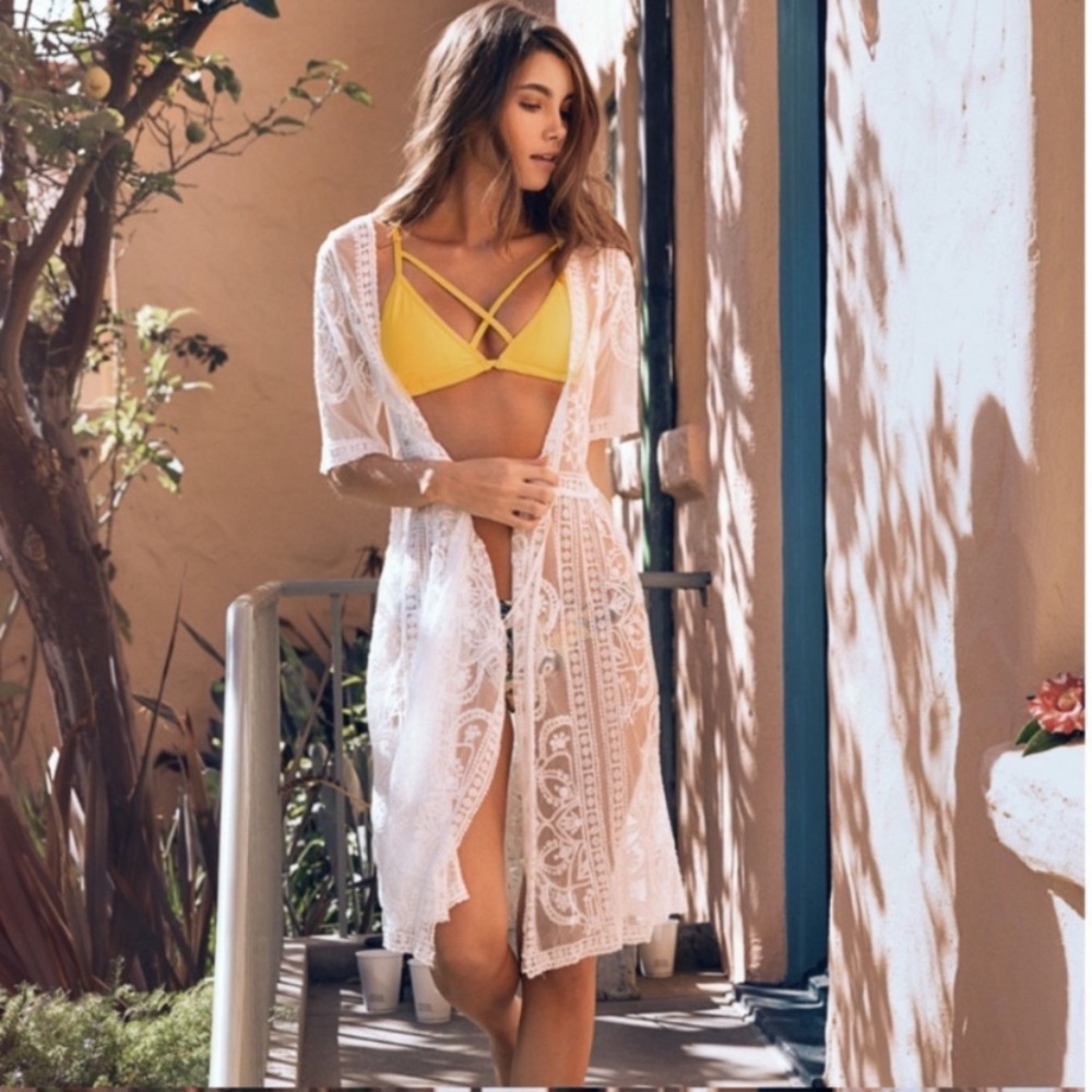 Adorable lace swimsuit cover-up